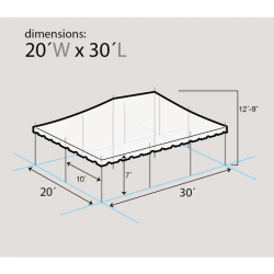 20' x 30' White Party Tent