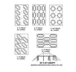 20' x 30' White Party Tent