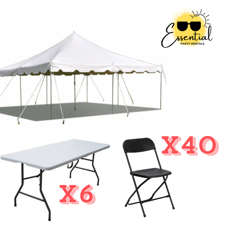 20'X20' Pole Tent Package